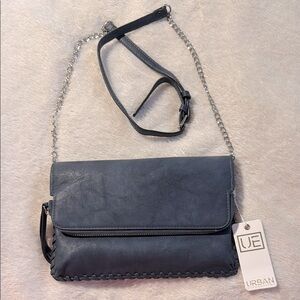 Urban Expressions Maison Whipstitch Trim Crossbody bag/purse navy blue NWT!